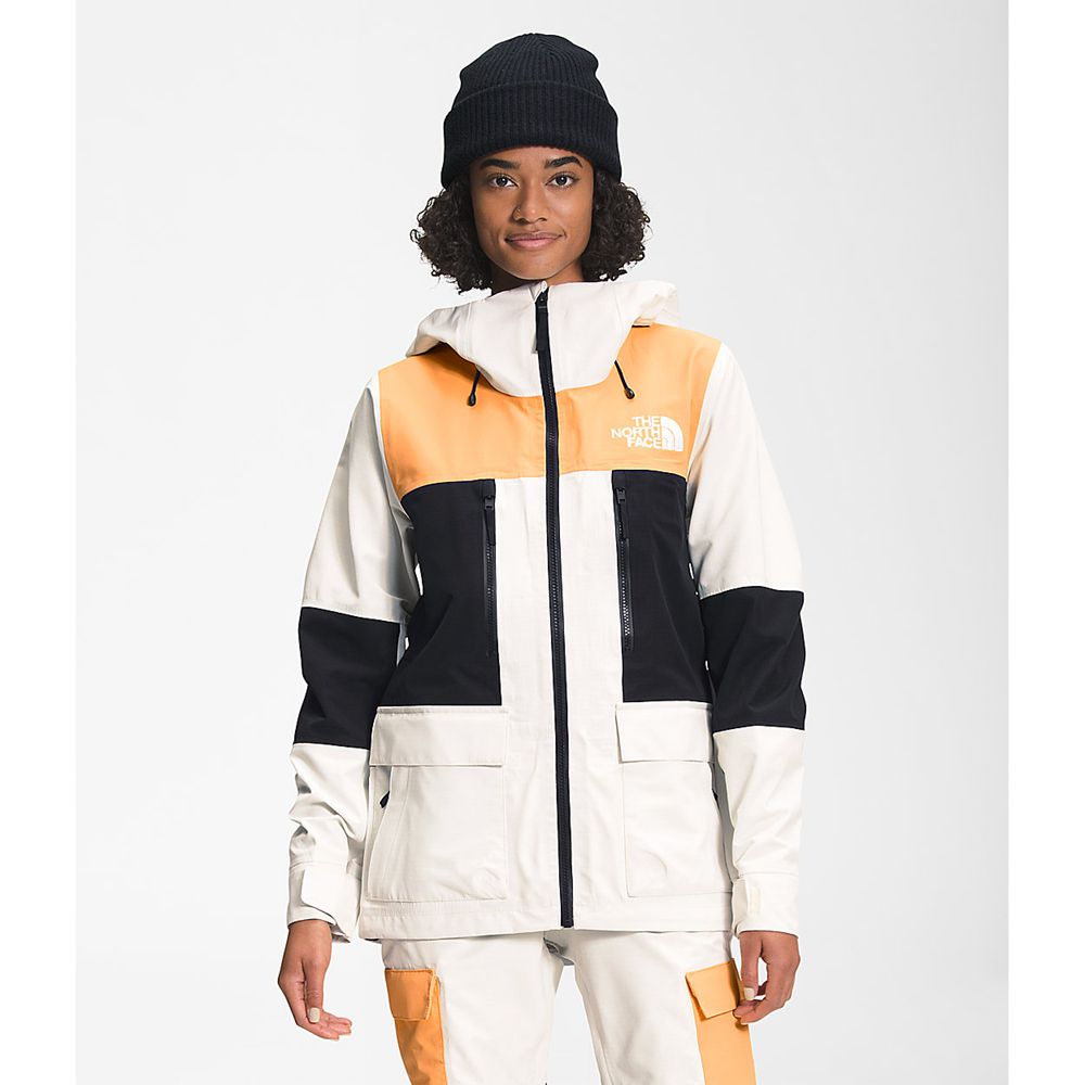 The North Face Softshell Jackets Womens Australia - The North Face Dragline White / Orange / Black (